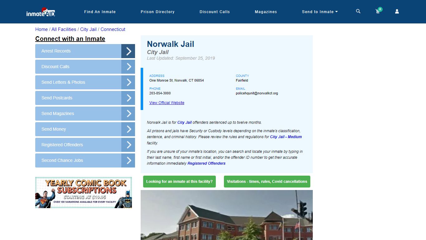 Norwalk Jail | Inmate Locator